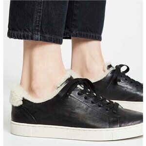 Frye Women’s Ivy Leather and Shearling Lined Sneakers Size 8 M
